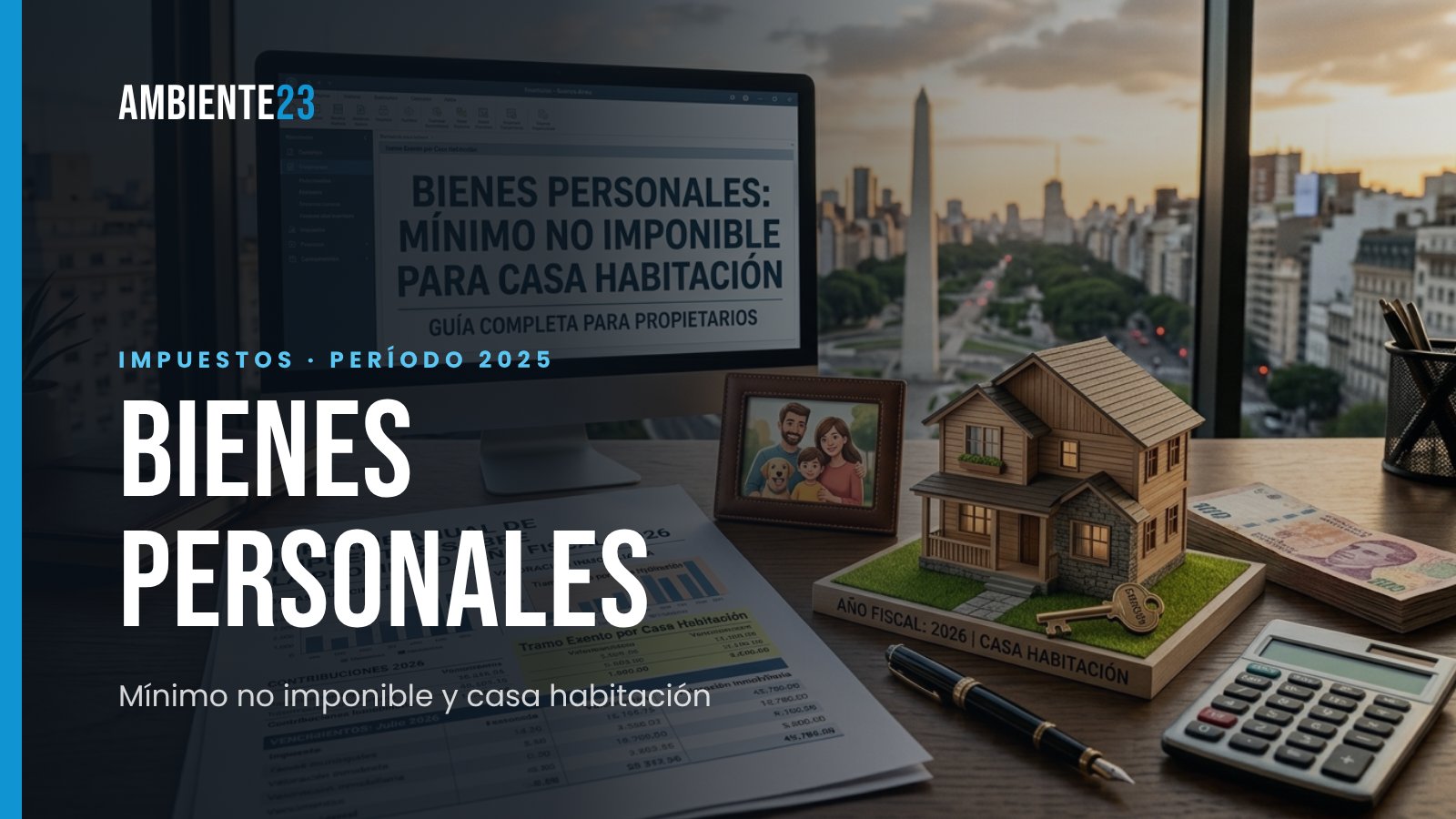 Bienes personales: mínimo no imponible y exención de la casa habitación